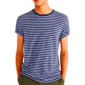 J.Crew stripped slub cotton tee-shirt